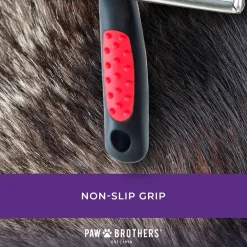 Ryan's Pet Supplies Paw Brothers Soft Pin Flat Slicker With Coated Pin Tips - Mini/Small