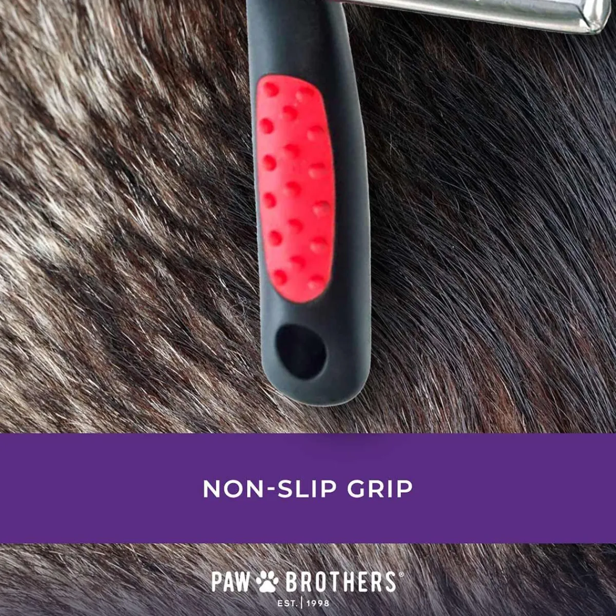 Ryan's Pet Supplies Paw Brothers Soft Pin Flat Slicker With Coated Pin Tips - Mini/Small