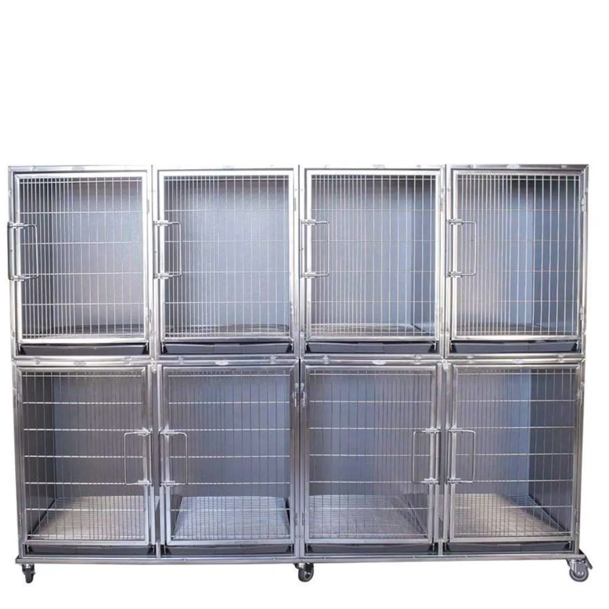 Ryan's Pet Supplies Paw Brothers Stainless Steel Hybrid Short Modular Cage Short Bank Complete