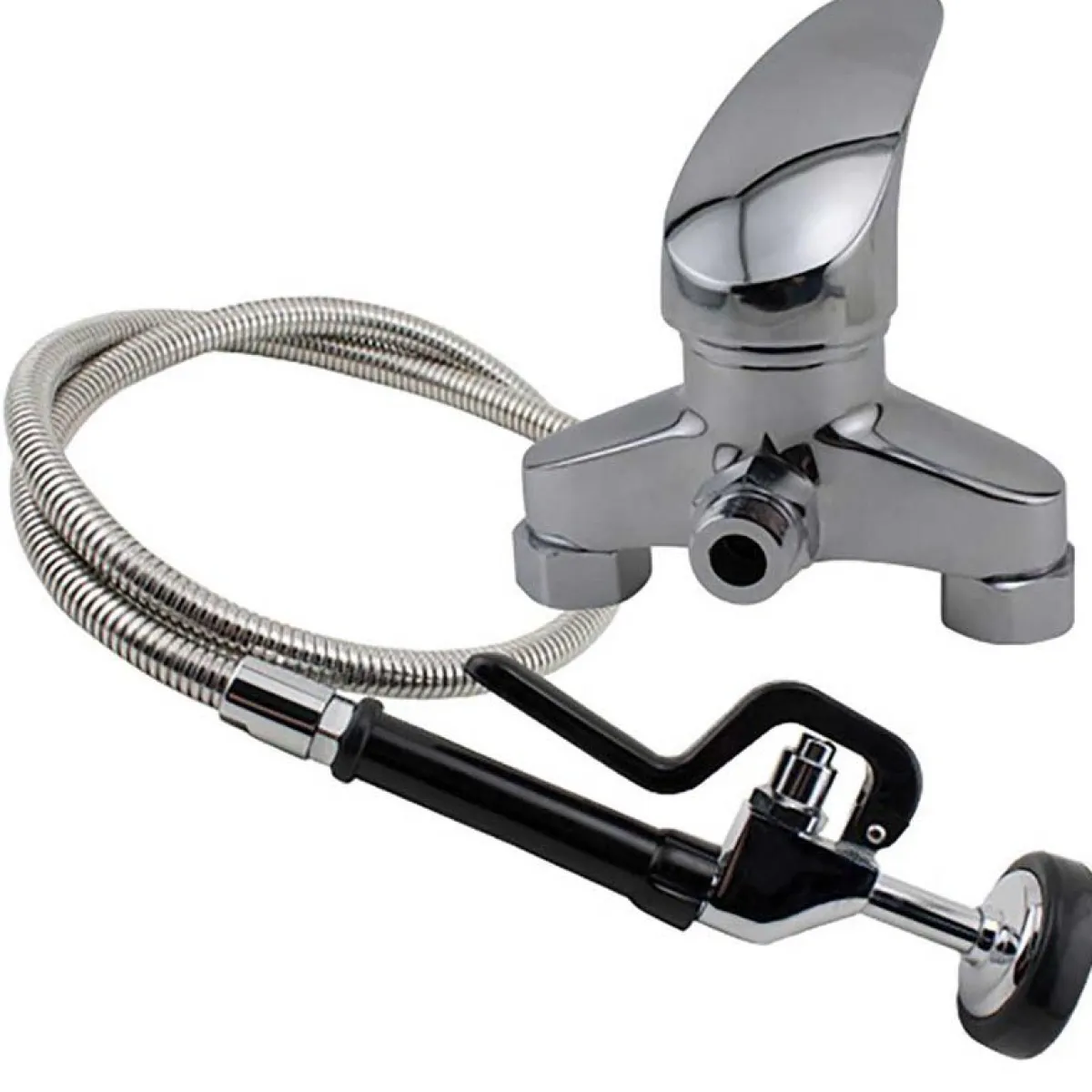 Ryan's Pet Supplies Paw Brothers Stainless Steel Spray Hose - 4" Center Faucet