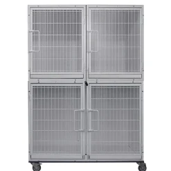 Ryan's Pet Supplies Paw Brothers White Modular Cage Half Bank