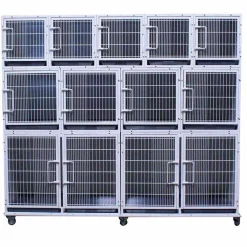 Ryan's Pet Supplies Paw Brothers White Modular Cage Med-Short Full Bank Complete