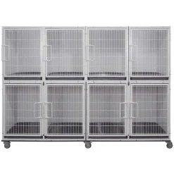 Ryan's Pet Supplies Paw Brothers White Modular Cage Short Bank Complete
