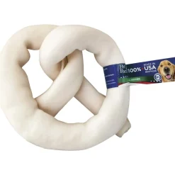 Ryan's Pet Supplies Pet Factory 6-7 inch USA Rawhide Pretzel