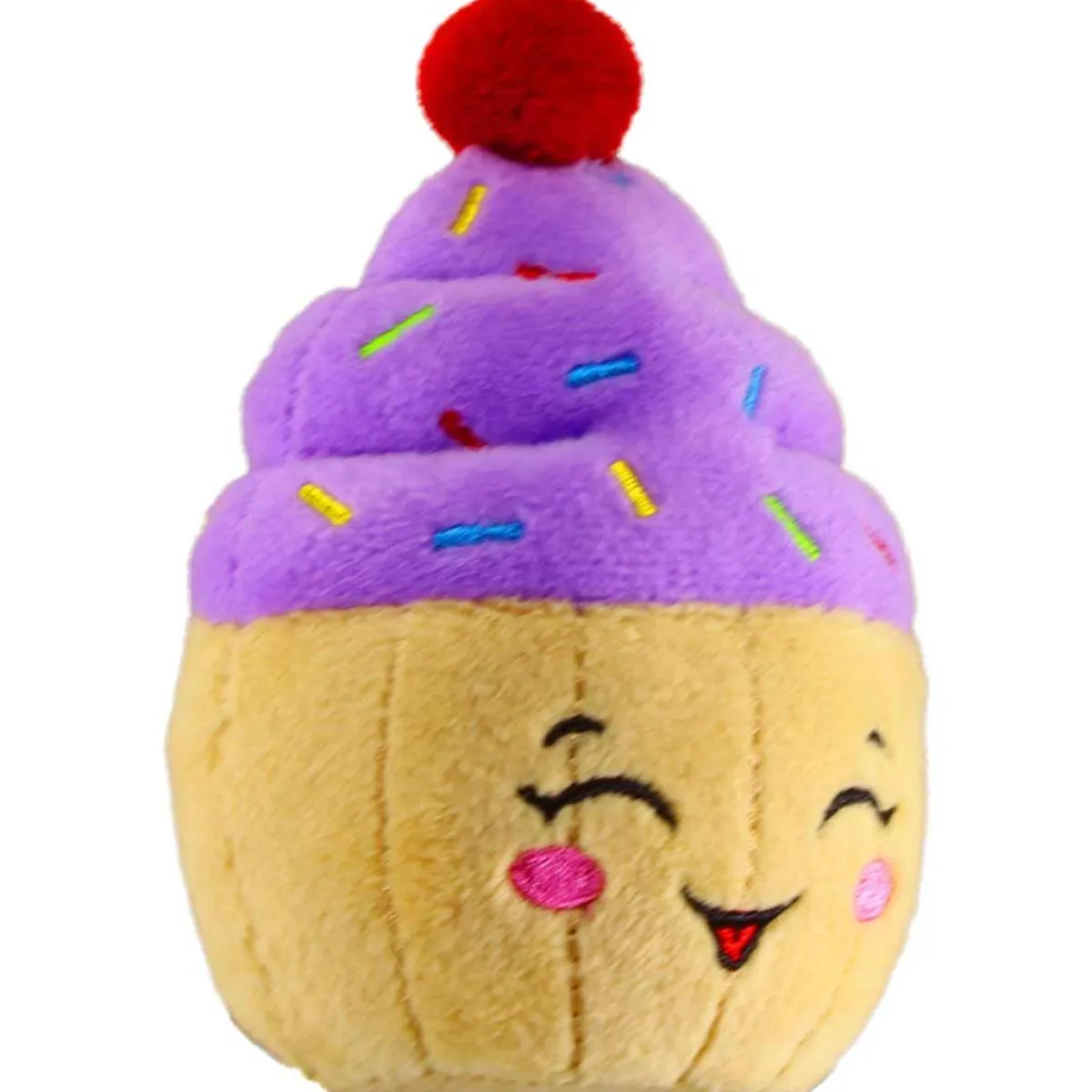 Ryan's Pet Supplies Petsport Tiny Tots Plush Happy Birthday Toy - Cupcake 4.5"