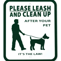 Ryan's Pet Supplies Pet Waste Station Signs "Please Leash And Clean Up"
