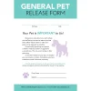 Ryan's Pet Supplies Professional Groomers General Pet Release Form - Pad of 50