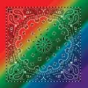 Ryan's Pet Supplies Rainbow Paisley Dog Bandana - Colorful Poly/Cotton Blend