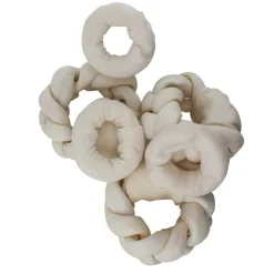 Ryan's Pet Supplies Rawhide Braided Donut 5"- 6"