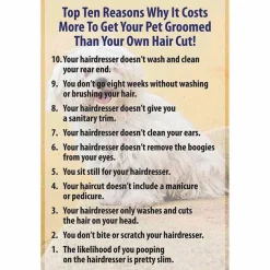 Ryan's Pet Supplies 10 Reasons Poster with Matframe 8.5 X 11