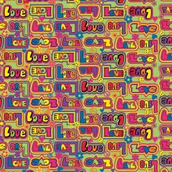 Ryan's Pet Supplies Retro Love Pet Bandana - Colorful Poly/Cotton Blend