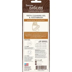 Ryan's Pet Supplies Tropiclean Enticers Teeth Cleaning Gel 2 oz & Toothbrush - Peanut Butter & Honey Flavor
