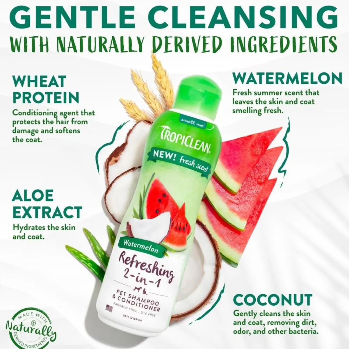 Ryan's Pet Supplies TropiClean Watermelon Deep Cleansing 2-in-1 Shampoo and Conditioner
