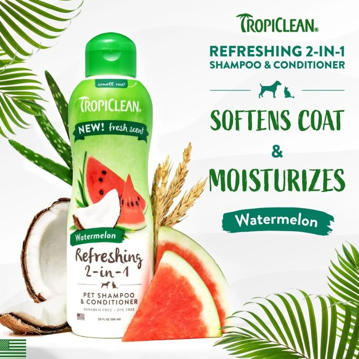 Ryan's Pet Supplies TropiClean Watermelon Deep Cleansing 2-in-1 Shampoo and Conditioner