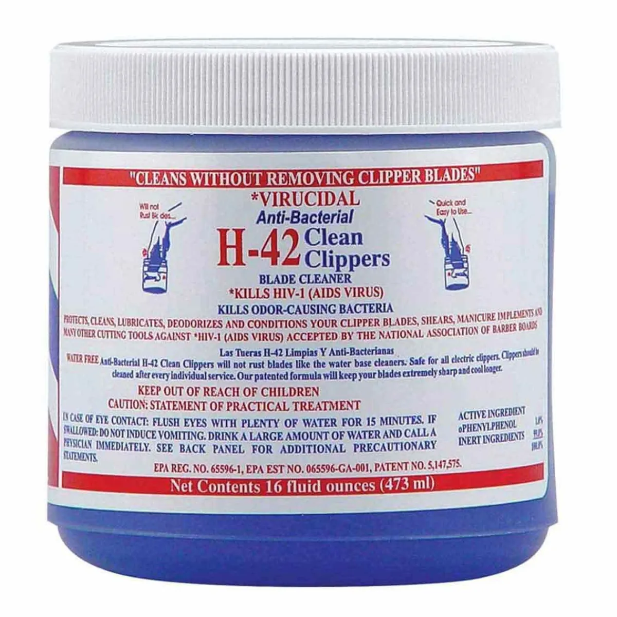 Ryan's Pet Supplies Virucidal Anti-Bacterial H-42 Clean Clippers - 16oz Jar