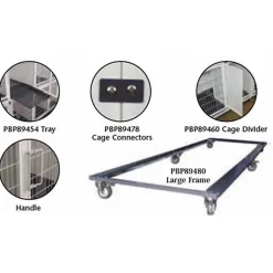 Ryan's Pet Supplies White Full Frame Assembly (6 Wheels)